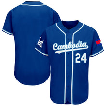 Load image into Gallery viewer, Cambodia Baseball Jersey Blue #24